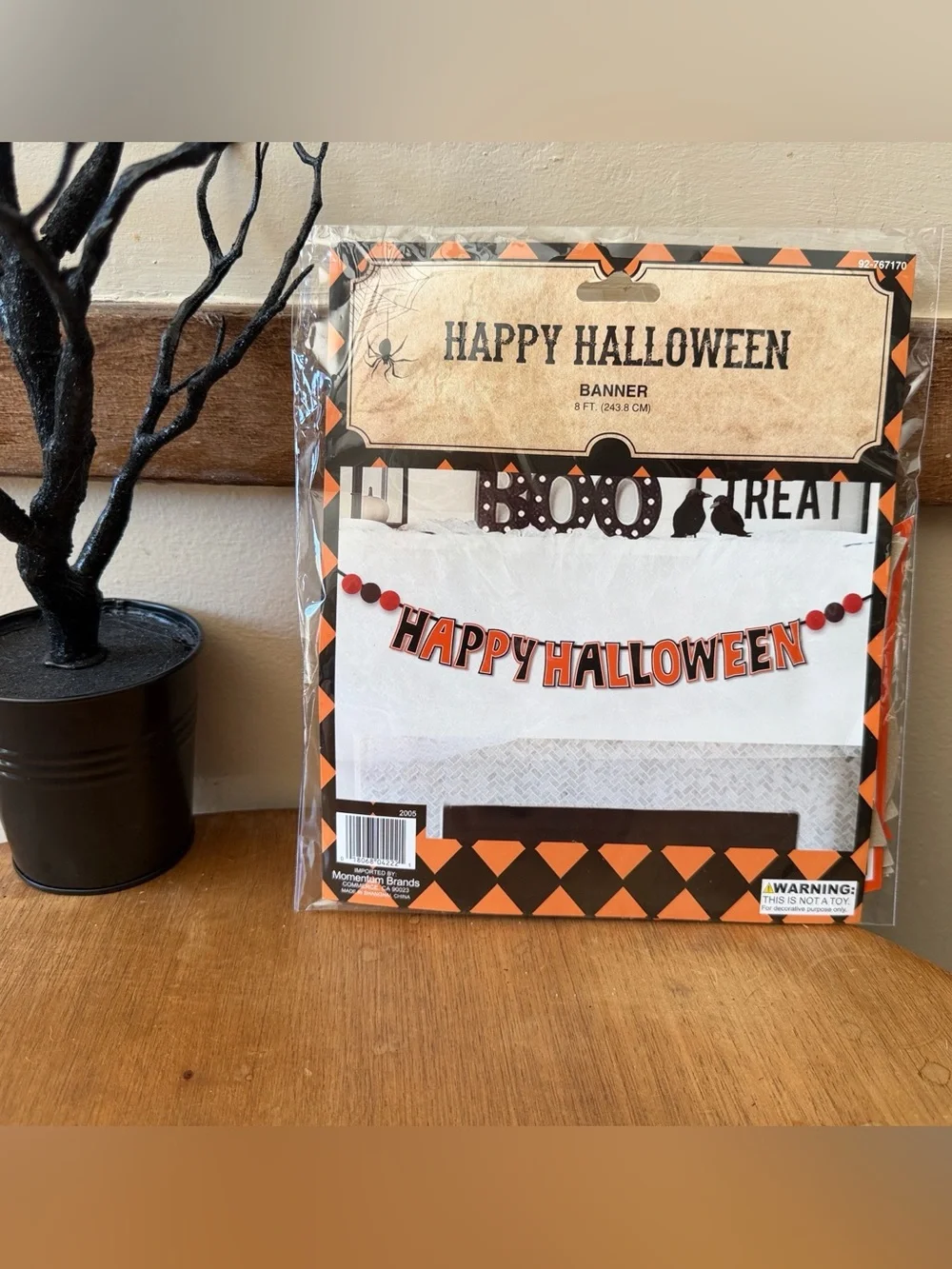 Hobby Lobby Halloween Banner - Orange and Black